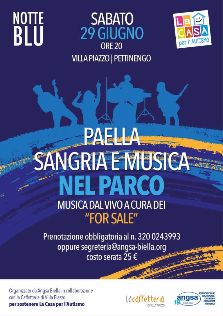 Notte Blu-Paella e sangria nel Parco