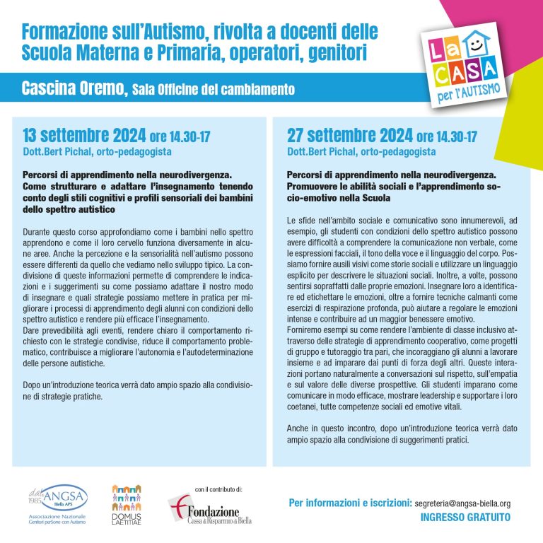 FORMAZIONE 13 E 27 SETTEMBRE 2024